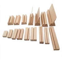 Présentoir de cartes de visite et porte-menus en bois de santal poli, format A4, A5, A6, couleur naturelle, personnalisable, pour bureau