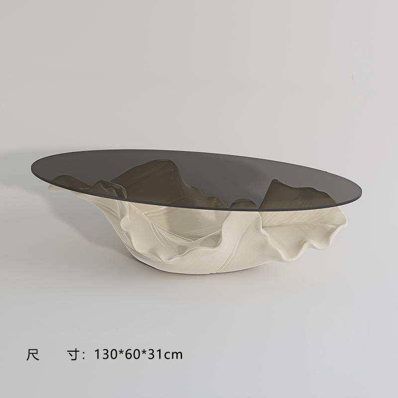 Base bianco sporco + vetro temperato grigio 130*60*31cm - assemblaggio