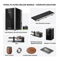 Xtool F2 Ultra Dual Deluxe Bundle 60W MOPA Fiber 40W Diode Laser Engraver Double Source Lumineuse Découpeur Laser Métal Bijoux