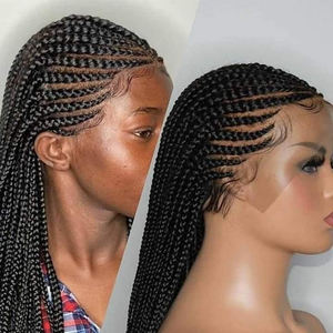 <span class=keywords><strong>Jennifer</strong></span> vente en gros africaine sans nœuds boîte tressage perruque de cheveux sans colle vendeurs de cheveux synthétiques pleine dentelle avant perruques tressées - Product Image 1