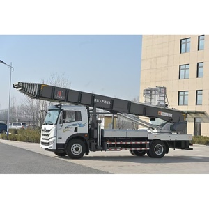 JIUHE 65m escalera aérea ascensor muebles camión móvil 32m 36m 45m 55m 65M <span class=keywords><strong>para</strong></span> casa móvil elevador escalera cubo camión aéreo - Product Image 2