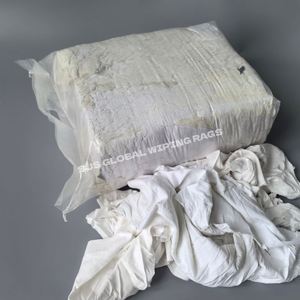Chiffons de nettoyage industriels en coton épais, chiffons en coton blanc, chiffons écologiques en molleton pour le nettoyage - Product Image 1
