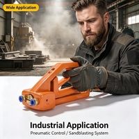 Born Machinery Vanne de commande manuelle pneumatique pour sablage, en laiton métallique revêtu, haute résistance à l'usure, pour sablage