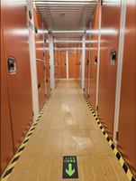 Conteneur de stockage portable et mobile de 20 pieds avec porte latérale à volet roulant en acier au design moderne, idéal pour l'entreposage domestique ou commercial