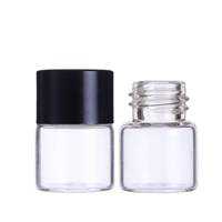 1ml Clair ambre Flacon De Verre Vide Avec Bouchon À Vis et Réducteur D'orifice