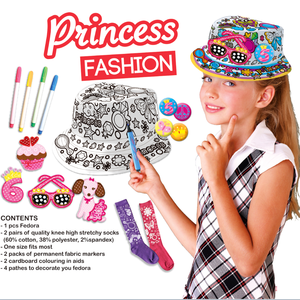 Новый дизайн, цветные шляпы и носки для девочек-принцесс, Детские Наборы для творчества - Product Image 3