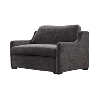 Canapé-lit convertible moderne gris inclinable et pliable avec matelas extractible et cadre métallique pour salon et hôtel