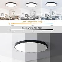 Plafonnier LED rond 30W 40W 50W 60W 80W, diamètre 50cm, épaisseur 5cm, style macaron, montage encastré moderne pour salon et chambre