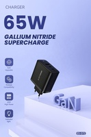 Chargeur USB GaN haute Performance 65W, 3 ports Type C, Qualcomm, adaptateur, rapide, pour ordinateur portable, haute Performance