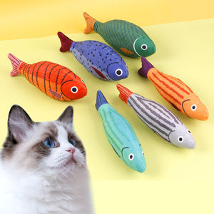 Interaktif simülasyon Goldfish yavru Pillowfish oyuncak Catnip-Infused çiğnemek Bite peluş kediler köpekler için malzemeleri kedi eğlence - Product Image 2