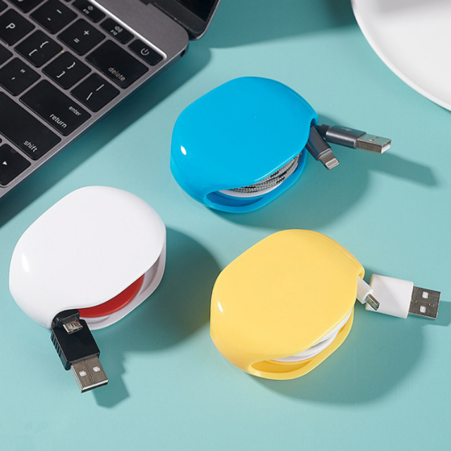 Sea Shell Shaped Automatic Cable Winder Earphone Data Cable Management Organizer Wire Winding Device Charging Cable Storage Box