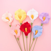 Fleur artificielle en fil de lin tissée à la main, motif fer à cheval, fleur éternelle, crochetée, pour décoration intérieure