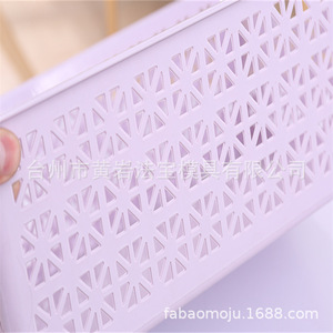 ตะกร้าเก็บของพลาสติก 36x24.5x11.8 ซม. พร้อมหูหิ้ว สำหรับจัดระเบียบของใช้ในบ้าน - Product Image 4
