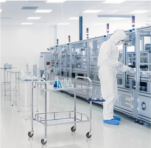 Chariot médical à 2 niveaux en acier inoxydable avec garde-corps |   Chariot de traitement mobile pour clinique hospitalière - Product Image 4