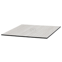 Plateau de table carré en HPL, motif veiné marbré, résistant aux taches, en stratifié compact, pour table de salle à manger extérieure ou patio