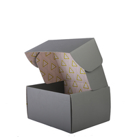 Boîte d'expédition personnalisée avec impression de citation intérieure, emballage pour vêtements et chaussures, conteneur pliable en carton ondulé