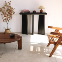 Table d'entrée en bois massif de luxe moderne, table console créative pour salon, style Wabi Sabi, meubles de couloir, décoration intérieure
