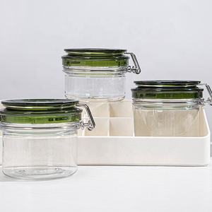 Pot en plastique transparent vide de 120ml 170ml 220ml, pyramide hermétique en PET, pot à l'intérieur pour le bain pour le sel et la boue d'argile de table - Product Image 2