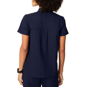 Classic Fit Mandarin Collar Stretch Massagem Terapeuta Mulheres Hospital Médico Uniforme Scrubs Uniformes Conjuntos - Product Image 4