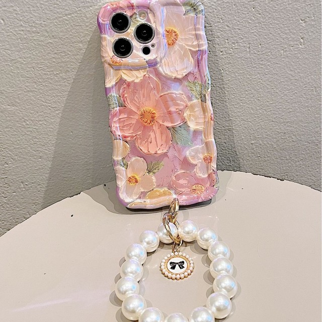 High-end Floral Oil Painting Phone Case Art Pattern Shockproof Protective Cover for iPhone 11-17 Pro Max