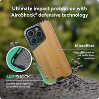 Limitless 5.0 Antichoc Magnétique En Cuir Bois Polycarbonate Couverture De Téléphone Étui De Protection Compatible pour iPhone 15 Pro Max Plus