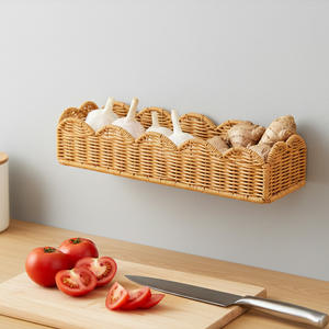 ตะกร้าเก็บของทรงสี่เหลี่ยมผืนผ้า โบไบ สีน้ำตาล แบบตั้งได้ เป็นมิตรกับสิ่งแวดล้อม สำหรับจัดระเบียบครัว วางบนโต๊ะ ใส่ของได้ - Product Image 5