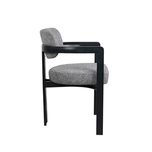 Meubles de chambre nordiques de <span class=keywords><strong>cuisine</strong></span> ergonomique à dossier haut <span class=keywords><strong>chaise</strong></span> de salle à manger moderne en tissu rembourré <span class=keywords><strong>avec</strong></span> accoudoirs - Product Image 5