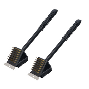 Herramienta de Limpieza para Accesorios de Parrilla, Cepillo de Alambre de Acero Inoxidable con Mango, Limpiador de Parrilla 3 en 1 con Cerdas Suaves Resistentes al Calor - Product Image 1