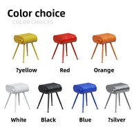 Tabouret de bar industriel en fer forgé multicolore en forme de fût d'huile, style créatif, pour usage commercial, de la marque Rankton Milk Tea Shop
