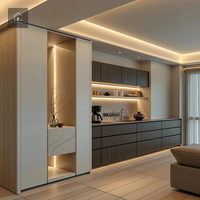 Buffet moderne XINGRUO avec tiroirs et armoires supérieures, armoire de rangement sur mesure OEM