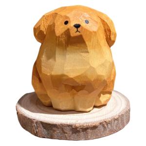 Moderner Handgeschnitzter Golden Retriever aus Lindenholz - Niedliches Hundegeschenk für Abschluss & Geburtstag - Neuer Stil - Product Image 6