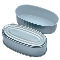 Boîte de conserve ovale 501 # avec couvercle facile à ouvrir pour l'emballage de sardines de thon