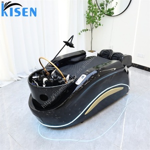 เตียงสระผมนวดอัตโนมัติไฟฟ้า KISEN พร้อมเครื่องอบไอน้ำสำหรับสปาผม เก้าอี้นวดสระผม - Product Image 2