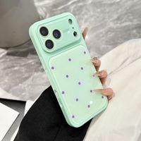 Étui en acrylique de style Ins, color-block, à pois, pour 17 Pro Max 16 15 14 Plus, coque de protection antichoc