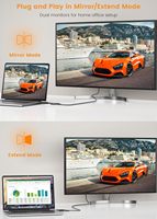 Adaptador de Entrada/Salida Unidireccional Jasoz Active para Cable USB con Alimentación, 4K60Hz, Revestimiento de PVC para Proyectores y HDTVs