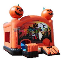 Maison de rebond gonflable géante en plein air commerciale citrouille halloween thème moonwalk sautant château gonflable pour enfants adultes fête