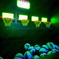 Jeu de basket-ball intérieur interactif pour les enfants et les adultes Divertissement de lumière LED au centre d'attractions du centre commercial
