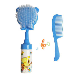 Depurador de cuero cabelludo de bebé de plástico respetuoso con el medio ambiente personalizado de fábrica, peine de seguridad para niños, juego de cepillo corporal de pelo suave para bebés - Product Image 1