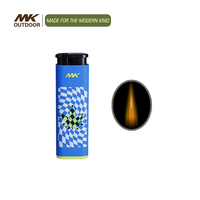 Briquet électronique moderne coupe-vent personnalisé en gros, design coloré, briquet à gaz en plastique coupe-vent avec boîte de présentation