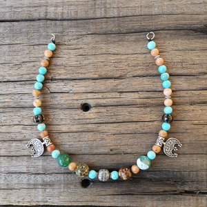 Collier en céramique à 3 rangs pour femme, bijoux vikings, onyx orange, perles superposées, style classique, héritage culturel slave, bijoux tribaux - Product Image 4