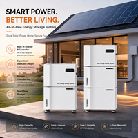 Système de stockage d'énergie hybride LiFePO4 5,12 kWh à prix d'usine, compatible CAN pour onduleur solaire, application de sauvegarde domestique et commerciale