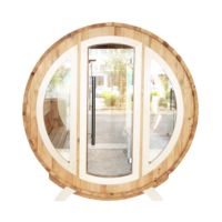 Sauna à vapeur sèche moderne en bois de cèdre rouge massif de haute qualité 2026 pour intérieur et extérieur avec panneau de commande informatisé