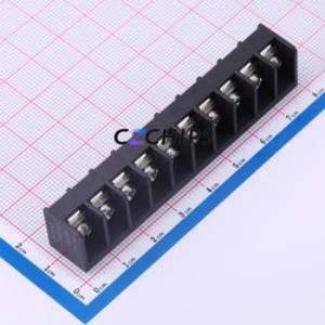 DBT50-7.62-10P-BK-P Barrier Terminal Block P=7.62mm Connector Three Sides 7.62mm 1x10P Edge Pin - Product Image 1