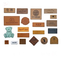 Logo personnalisé 20 ans chapeau en cuir PU Patch vêtements pliables Jeans étiquette étiquettes de vêtement de haute qualité