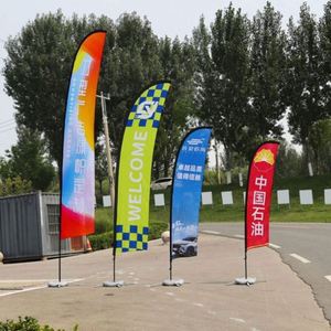 Factory Promotional Single Sided Outdoor Digital Printing Advertising Custom Teardrop <b>Flags</b> With Stand Pole Kite - Product Image 6