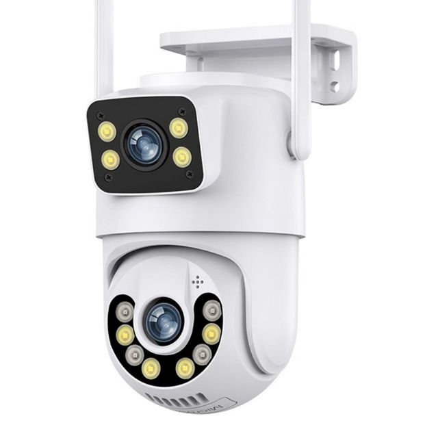 ICSee 6MP Wifi IP Camera HD Dual Lens Screen AI Human Detection Auto Tracking Outdoor Video Surveillance PTZ CCTV Memory Card