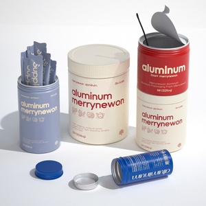 Matte Finish Food Contact Safe Premium Supplement <b>Container</b> Aluminum Tin Packaging with Color Printing - Product Image 2
