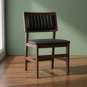 Retro Dining <b>Chair</b> Wooden Frame Upholstered Seat Solid <b>Back</b> Foam Filled Scandinavian Style for Home Hotel Kitchen - Product Image 3
