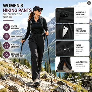 Saikai <span class=keywords><strong>Damen</strong></span> Hellgraue Wanderhose Wasserabweisend 4-Wege-<span class=keywords><strong>Stretch</strong></span> Outdoor-Hose Individuelles Logo OEM Großhandel Mengenrabatt - Product Image 2