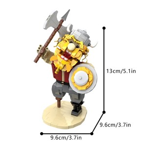 Funbuild Mini Hình Gạch Đồ Chơi MOC-198104 Viking Người Đàn Ông Mô Hình Lắp Ráp Gạch Đồ Chơi Gạch Xây Dựng Khối Thiết Lập - Product Image 4